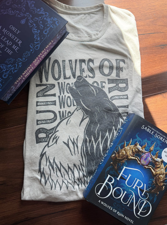 WOLVES OF RUIN tee in silver - Officially Licensed Sable Sorensen