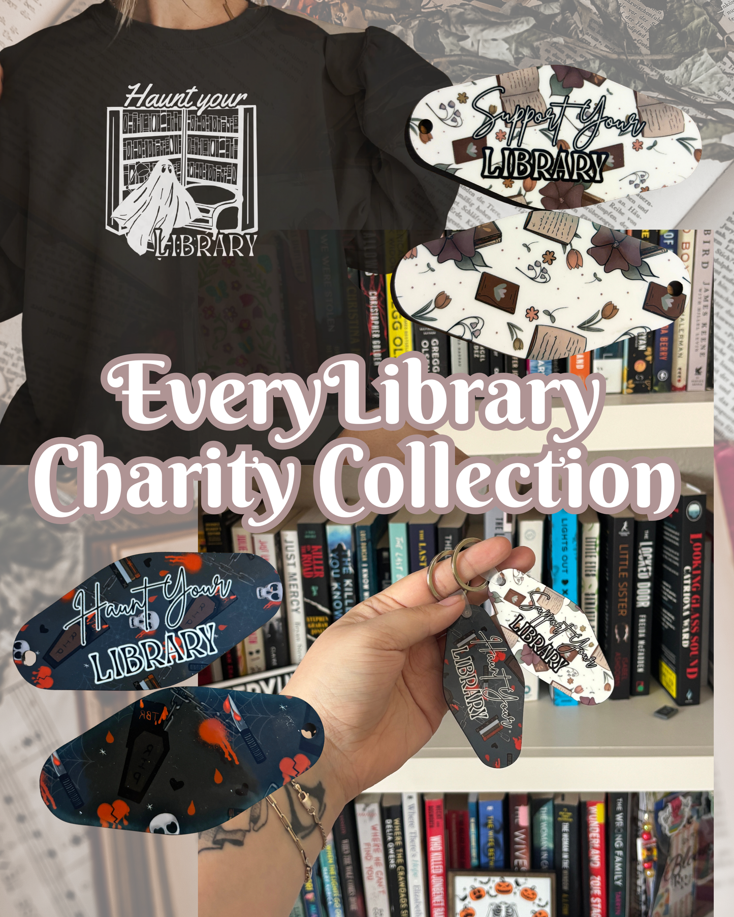 Motel Keytag Bookish Keychain - Support Your Library (EveryLibrary Charity Item)