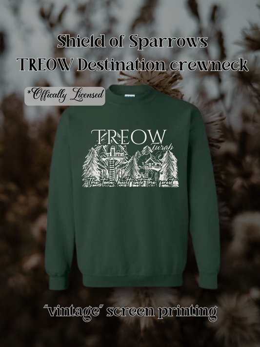 SHIELD OF SPARROWS "Treow" Destination Crewneck in FOREST - Officially Licensed