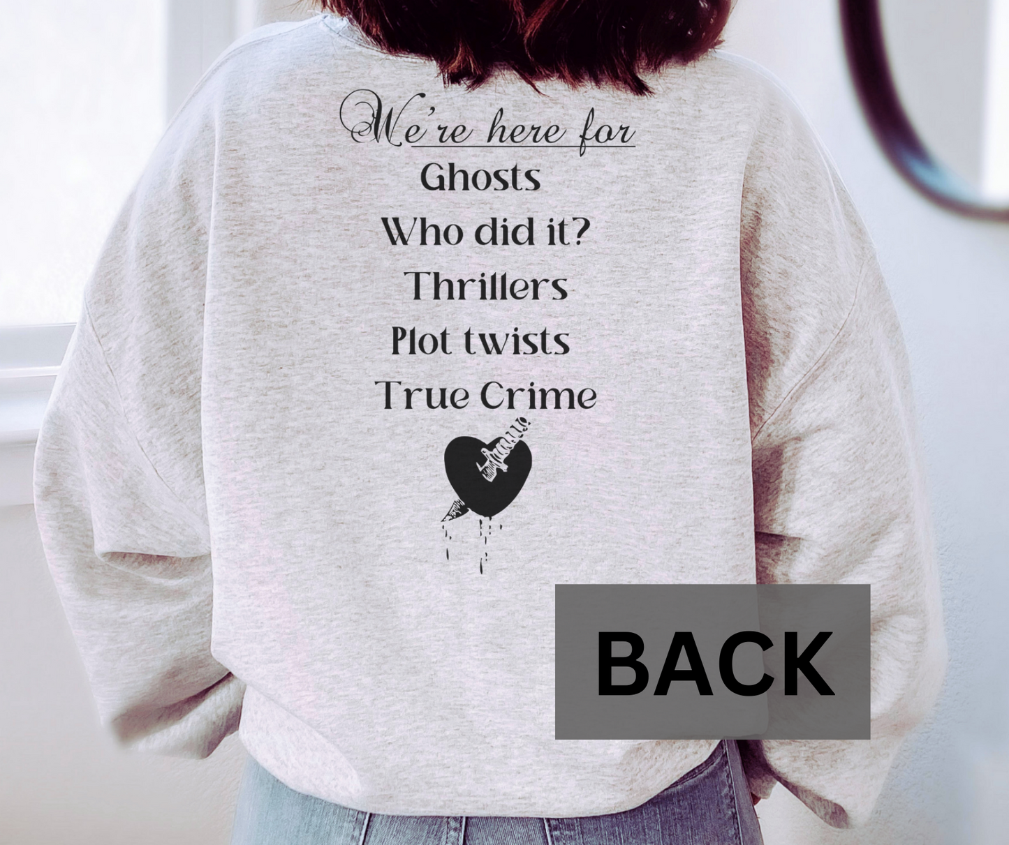 Custom Bookclub Crewneck Sweatshirt Spooky