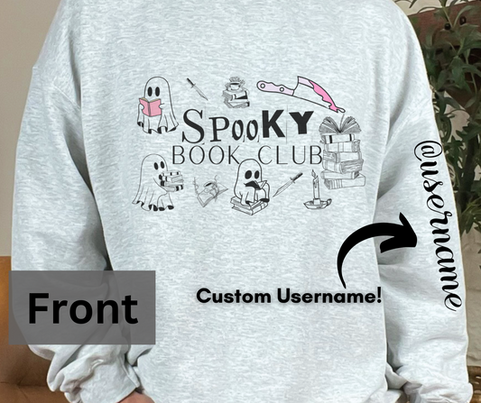Custom Bookclub Crewneck Sweatshirt Spooky