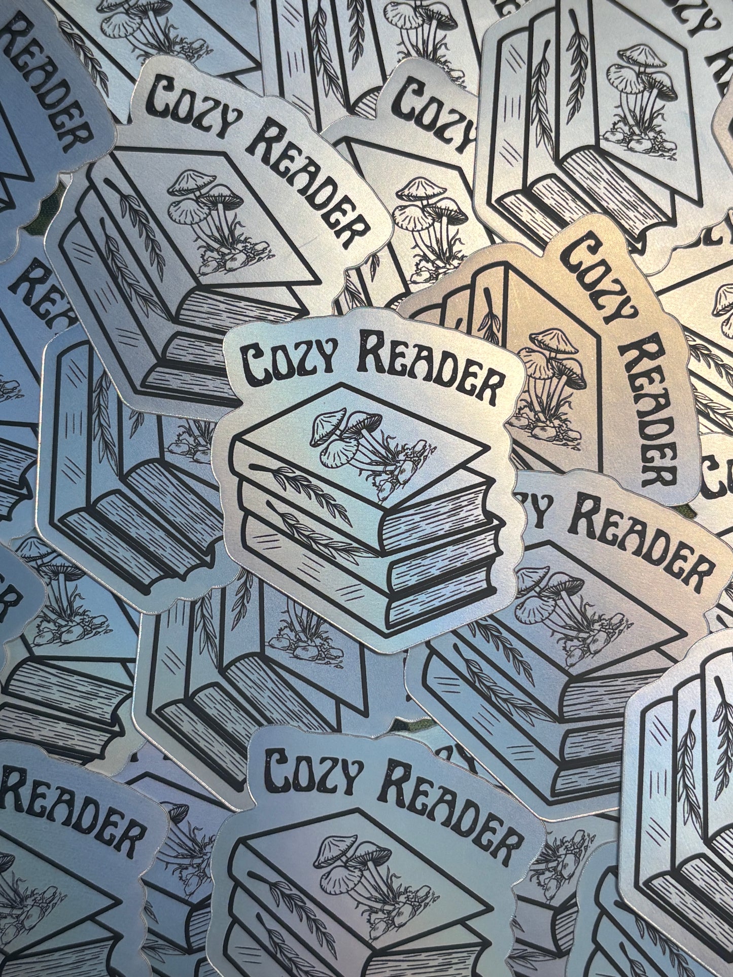 COZY READER Matte Holo Sticker 2.2x2.0