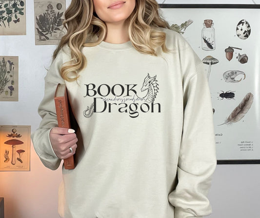 CUSTOM ORDER Book Dragon Username Personalized Crewneck