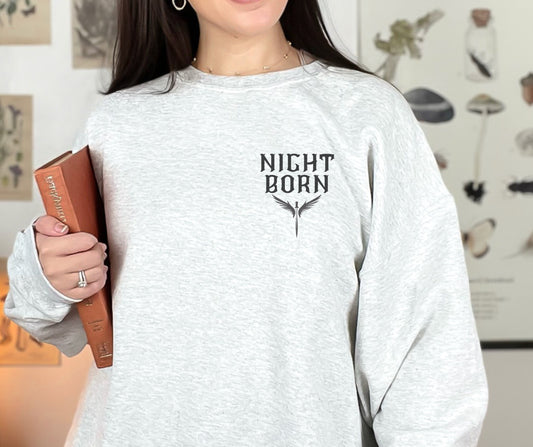 Officially Licensed Crowns of Nyaxia Little Serpent Ash Grey Crewneck Sweatshirt