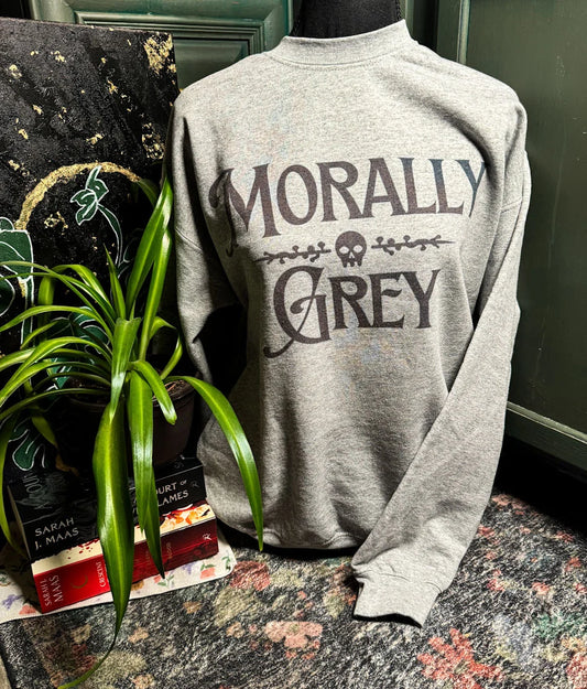 Morally Grey Sport Grey Crewneck Sweatshirt