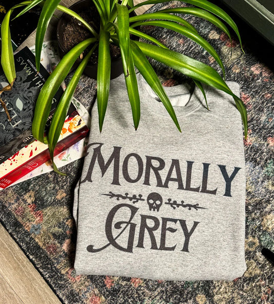 Morally Grey Sport Grey Crewneck Sweatshirt