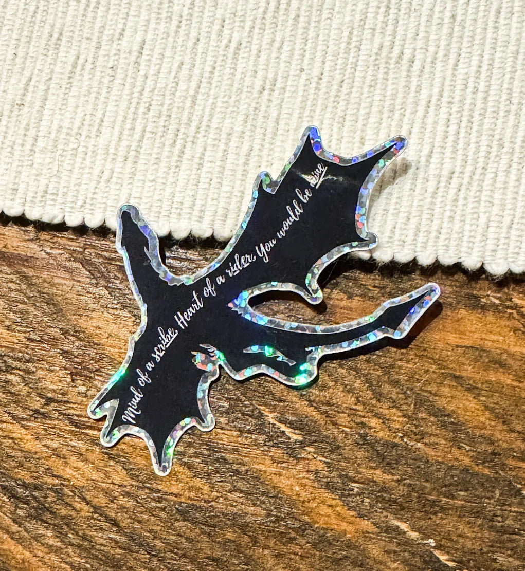 OFFICIALLY LICENSED Fourth Wing MINE glitter Sticker 2.8x2