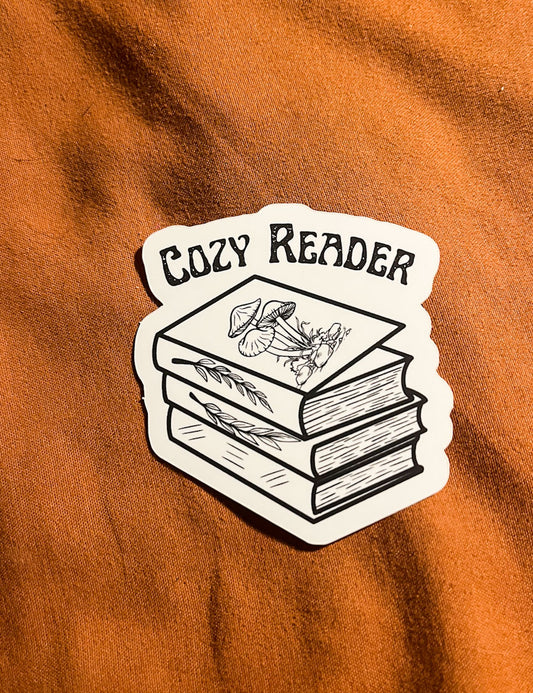 Cozy Reader Matte Sticker 2.4x2.5'