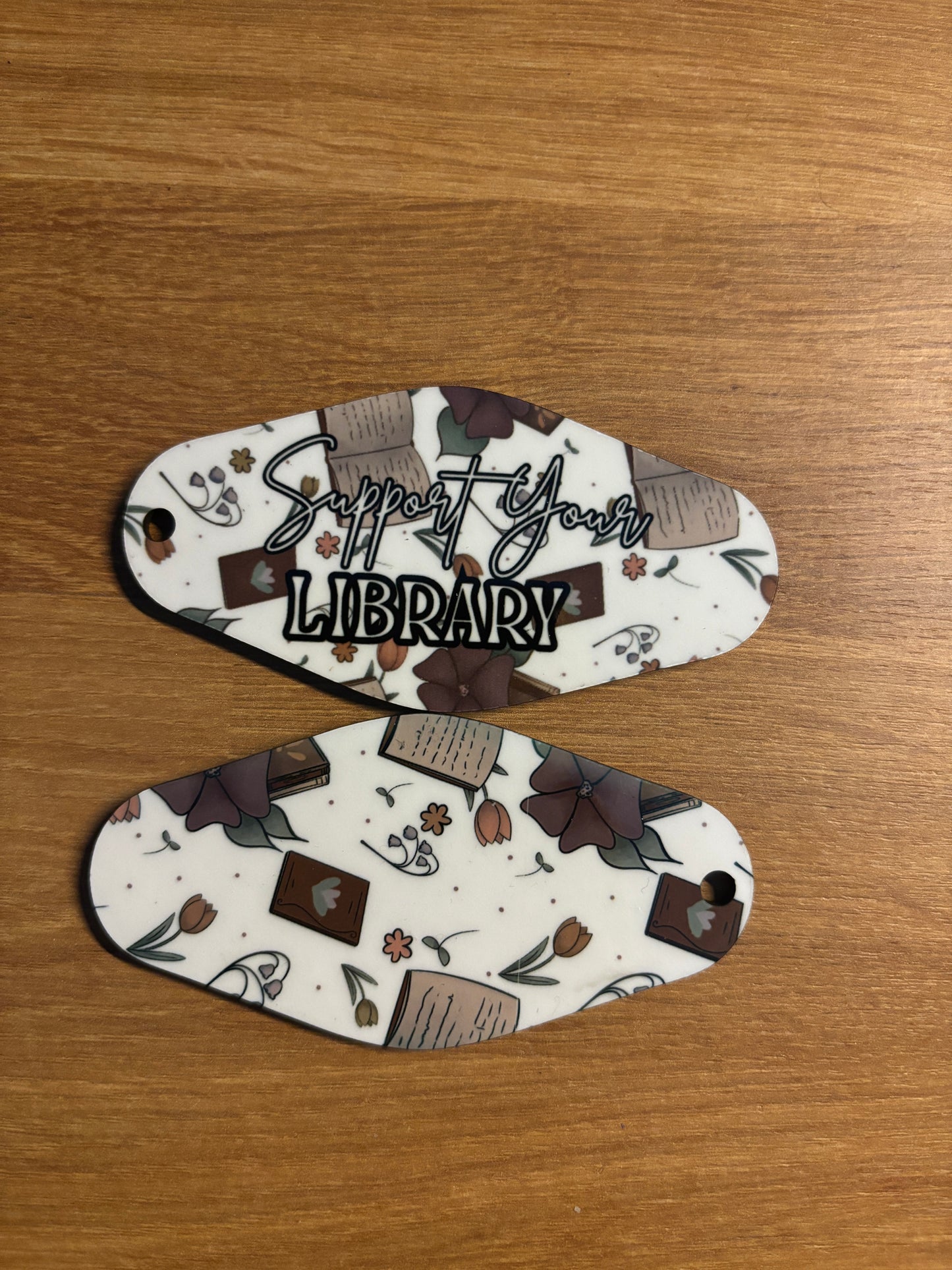 Motel Keytag Bookish Keychain - Support Your Library (EveryLibrary Charity Item)