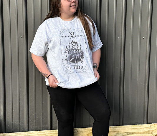 The Reader Tarot Ash Grey Tee