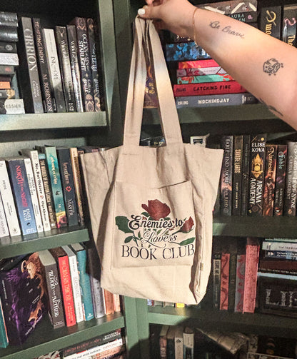 Enemies to Lovers Book Club Recycled Cotton Tote Bag(With pockets!)