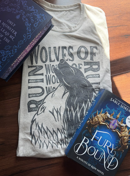 WOLVES OF RUIN tee in silver - Officially Licensed Sable Sorensen