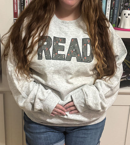 Read (Spooky Edition) Crewneck Sweatshirt - Ash Grey