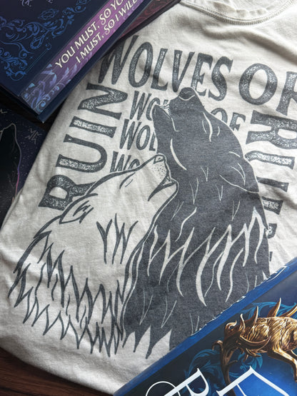 WOLVES OF RUIN tee in silver - Officially Licensed Sable Sorensen