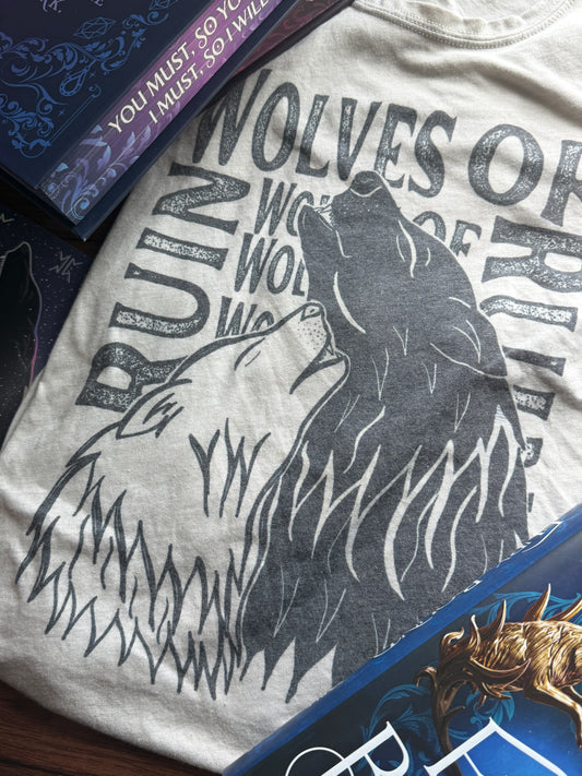 WOLVES OF RUIN tee in silver - Officially Licensed Sable Sorensen
