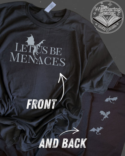 Dark Side Officially Licensed FOURTH WING Menaces tee on midnight