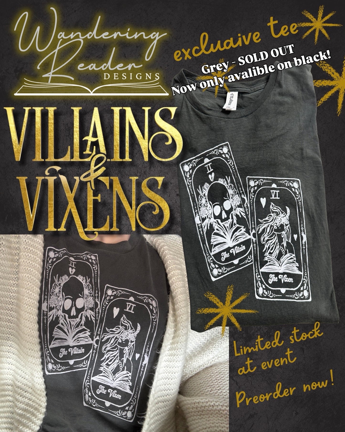VV 26 TAROT exclusive tee black & grey
