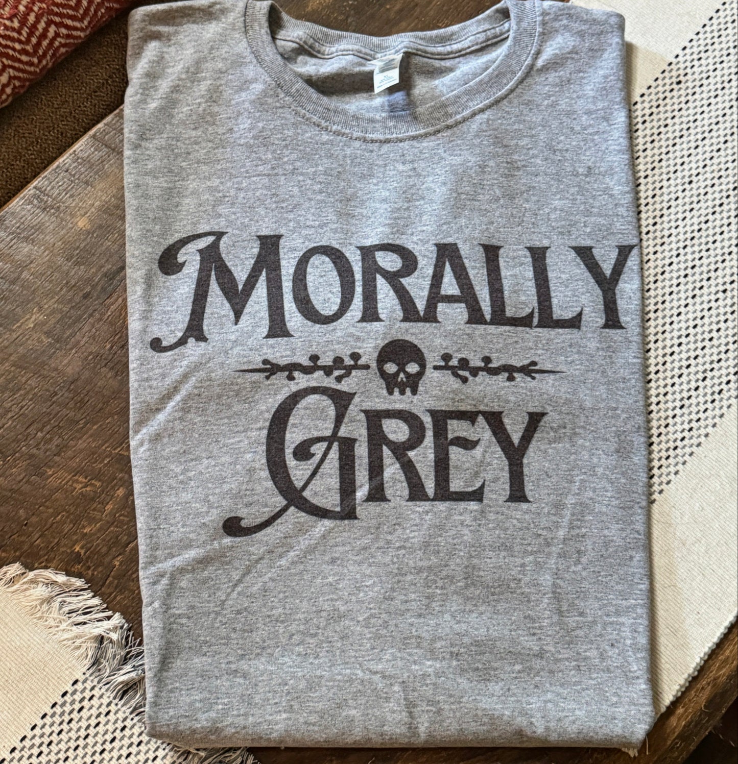 Morally Grey Unisex T-shirt on Stone