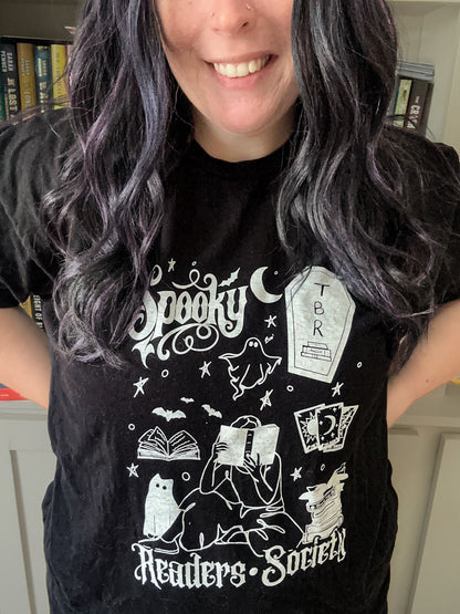 Spooky Readers Society Tee On Midnight
