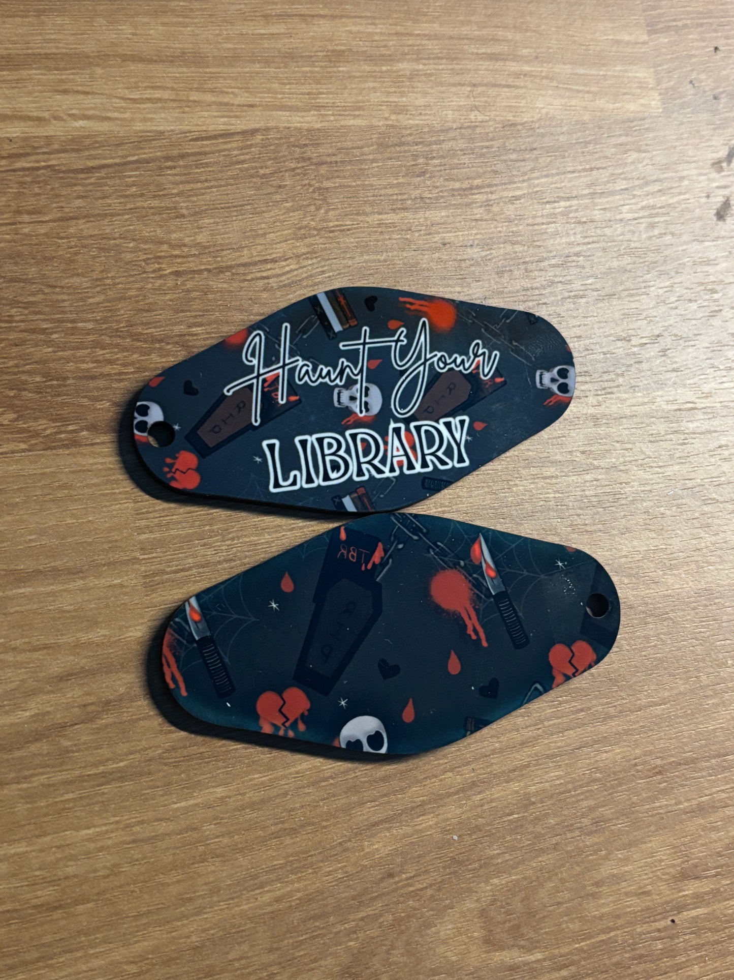 Motel Keytag Bookish Keychain - Haunt Your Library (EveryLibrary Charity Item)