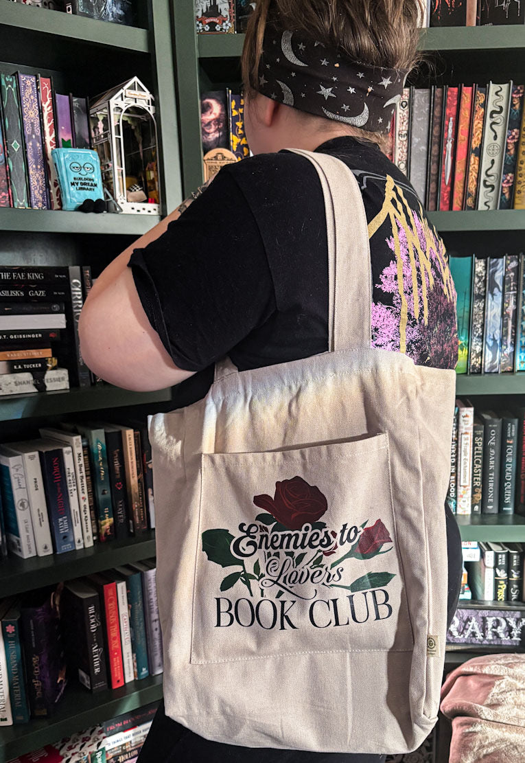 Enemies to Lovers Book Club Recycled Cotton Tote Bag(With pockets!)