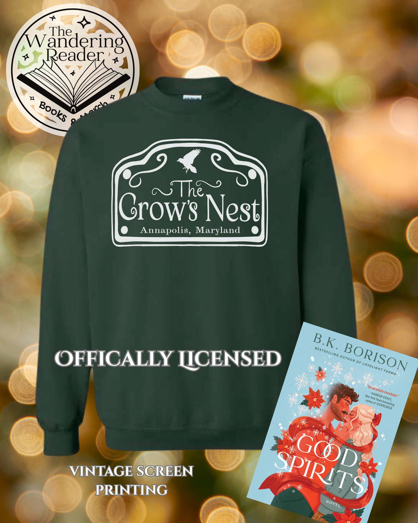 Preorder - BK Borison "Crow's Nest" crewneck - Nolan's version on Forest