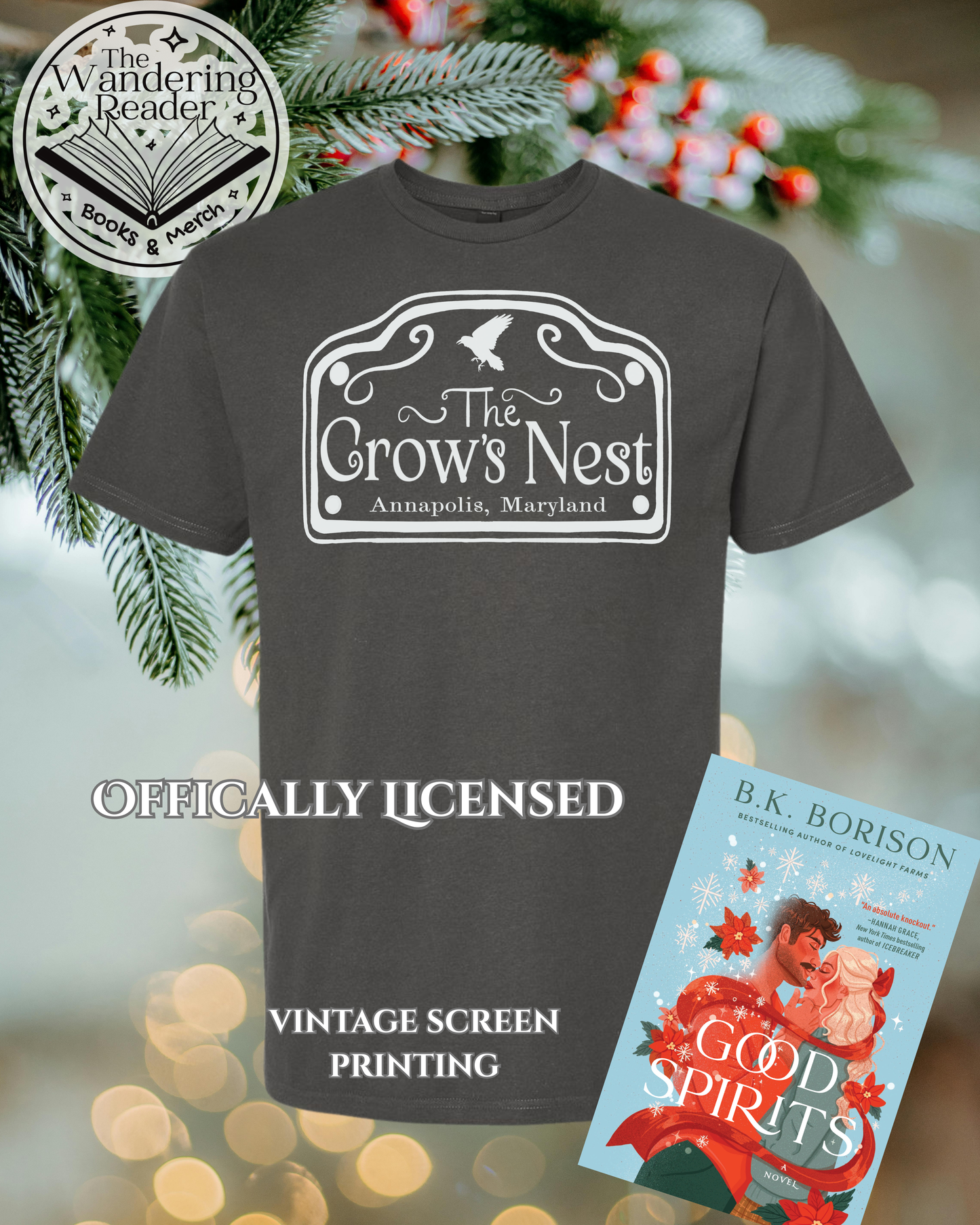 Preorder - BK Borison "Crow's Nest" T-Shirt on Slate - Officially Licensed Good Spirits