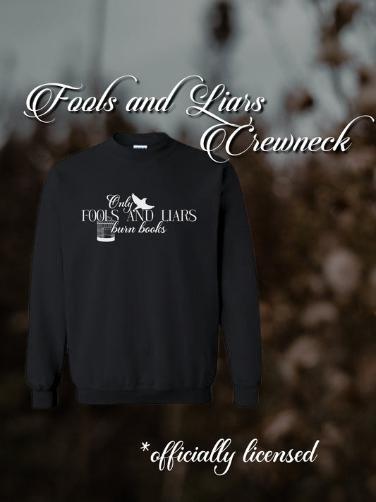 PREORDER - SHIELD OF SPARROWS "Fools and Liars" Destination Crewneck in Midnight - Officially Licensed