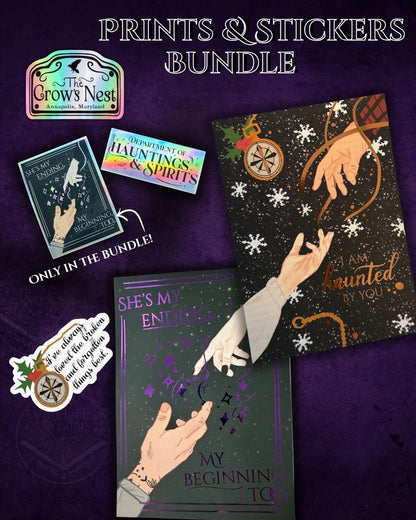 BK Borison Art Print + Stickers Bundle Grim Tidings + Good Spirits