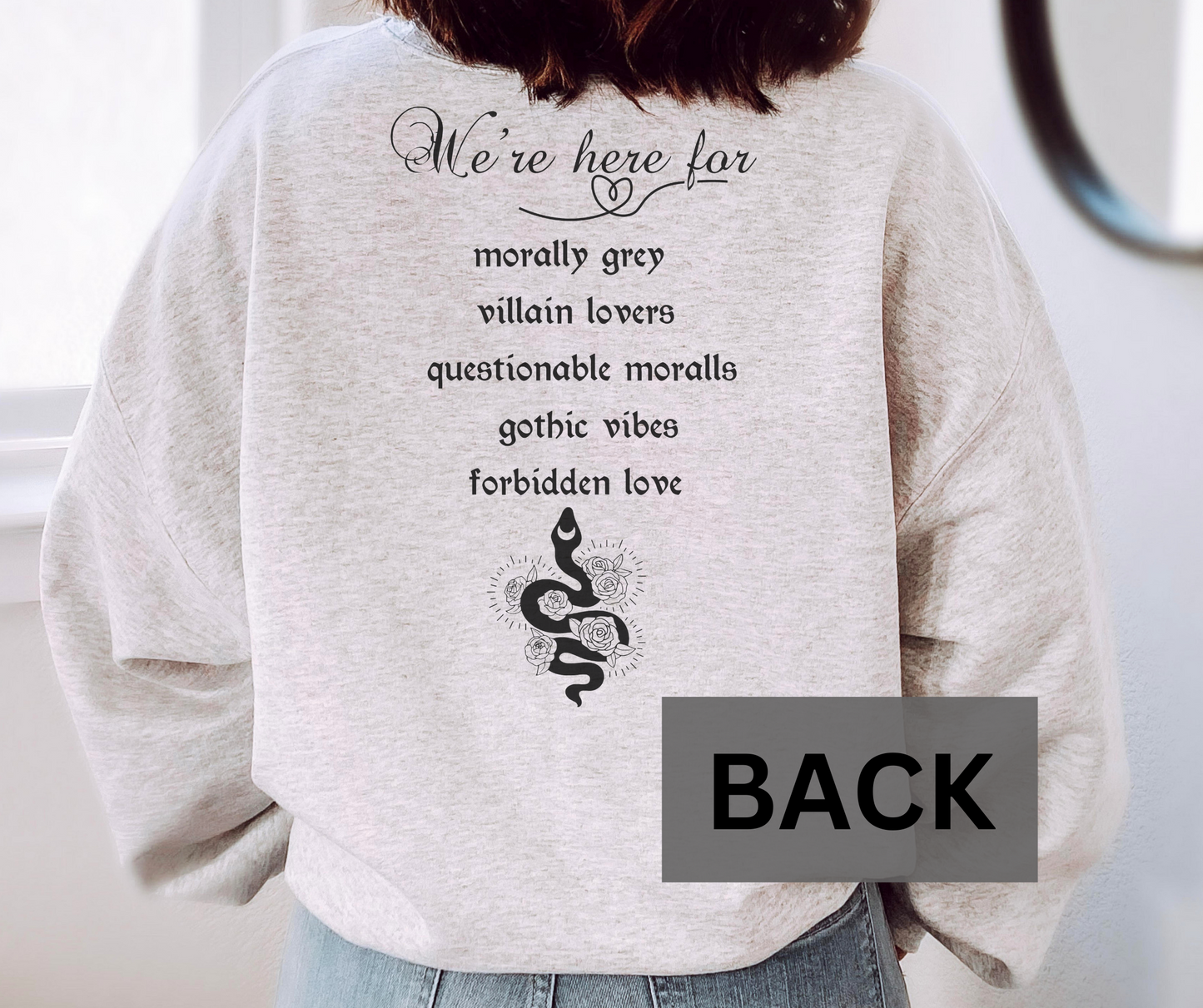 Custom Bookclub Crewneck Sweatshirt Dark Romance