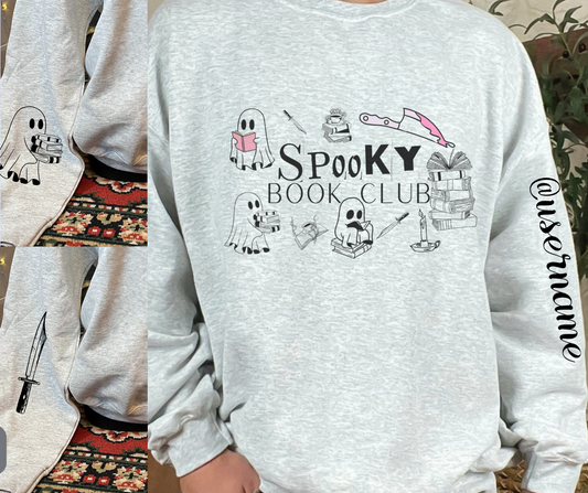 Custom Bookclub Crewneck Sweatshirt Spooky