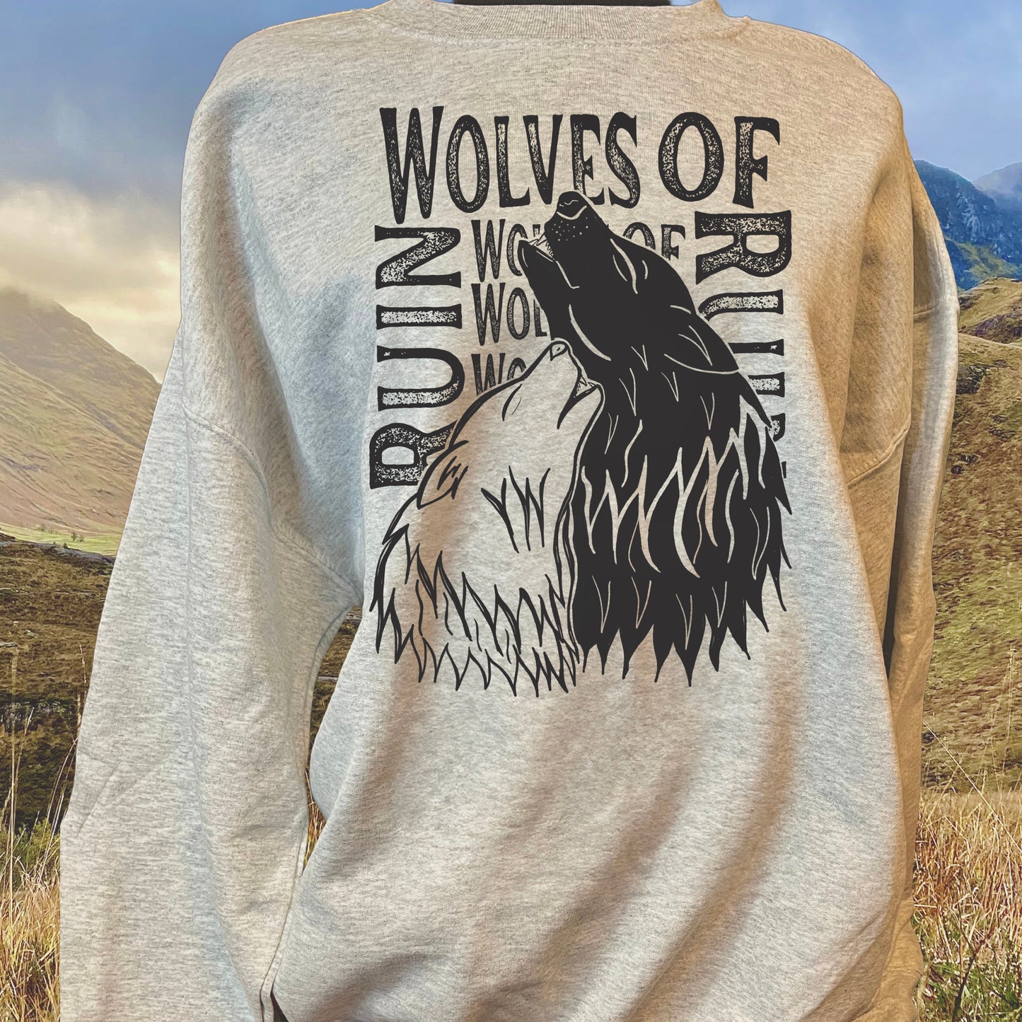 WOLVES OF RUIN sweatshirt on ash - Officially Licensed Sable Sorensen