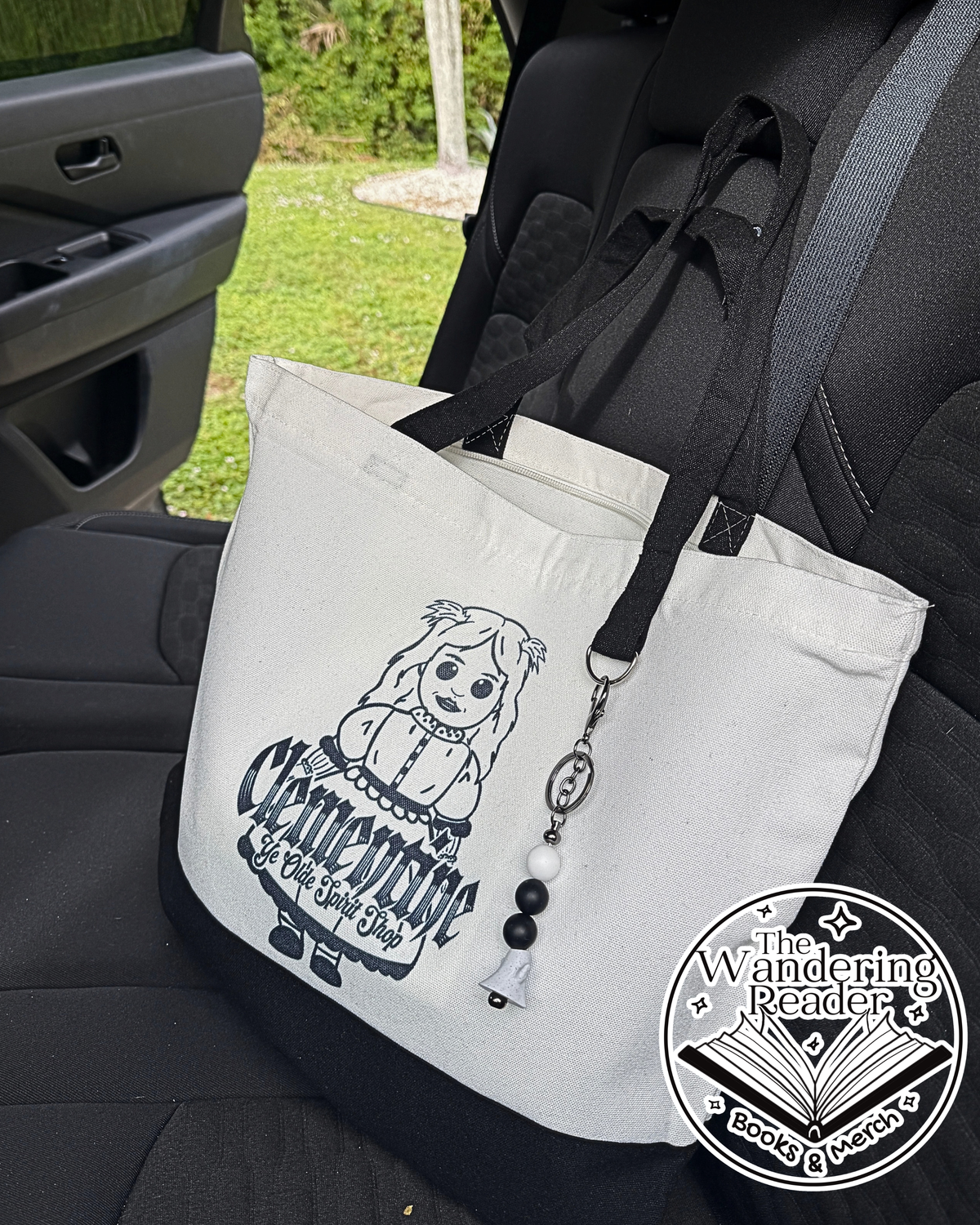 Clementine Tote with Spooky Keychain - Mallory Marlow Officially Licensed