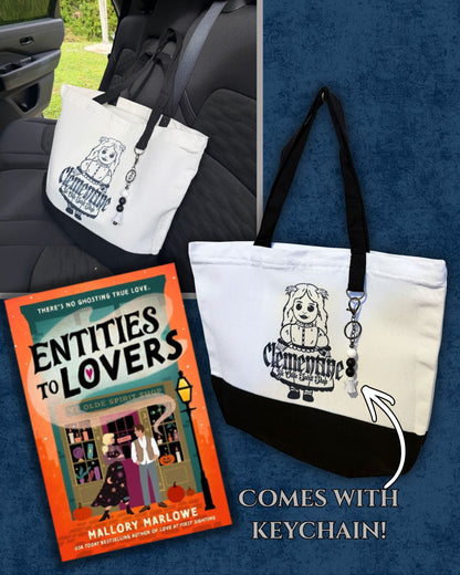Clementine Tote with Spooky Keychain - Mallory Marlow Officially Licensed
