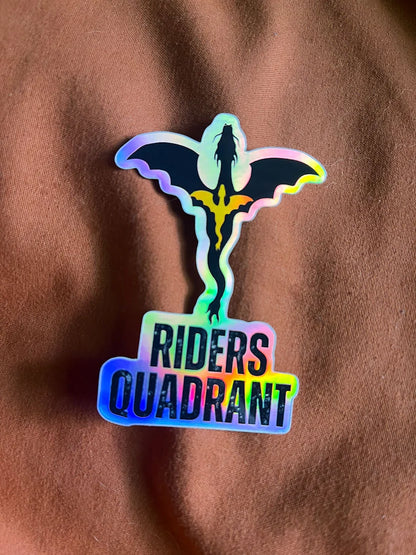 OFFICIALLY LICENSED Fourth Wing Holographic Riders Quadrant Sticker 2x2.9'