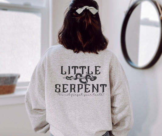 Officially Licensed Crowns of Nyaxia Little Serpent Ash Grey Crewneck Sweatshirt