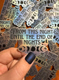 OFFICIALLY LICENSED Carissa Broadbent End of Nights Sticker 3x1.9' Matte Holographic