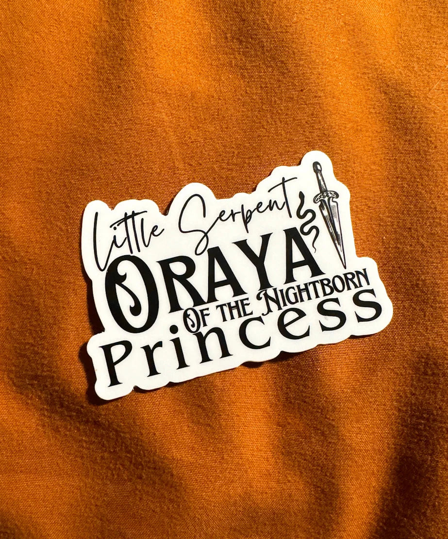 OFFICIALLY LICENSED Carissa Broadbent Oraya Sticker 3x1.9'