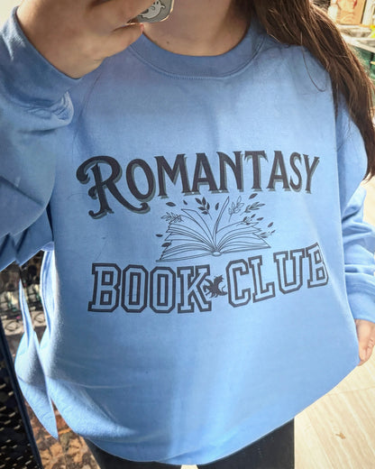 Romantasy Book Club Crewneck Sweatshirt in Ash or Blue