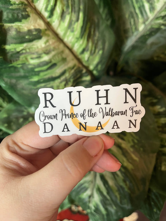 Officially Licensed SJM Ruhn Danaan Crescent City Sticker 3x1.4