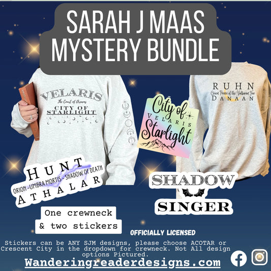 Officially Licensed SJM Mystery Crewneck + Stickers Bundles