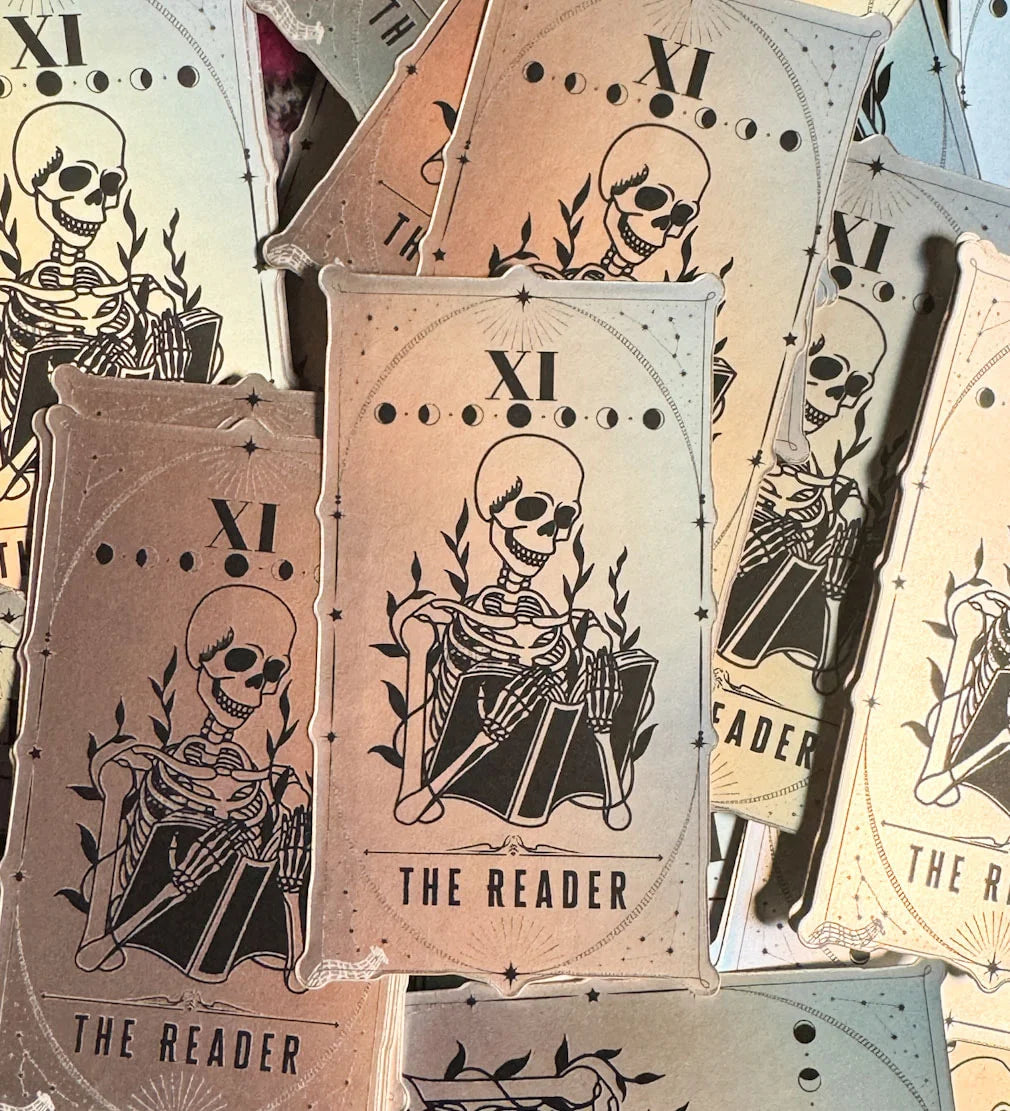 The Reader Tarot Matte Holo Sticker 1.7x2.9